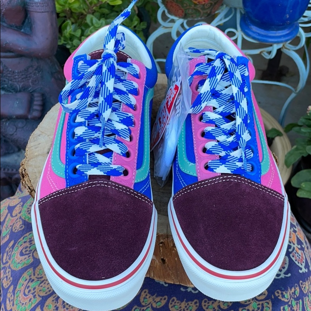NIB Multicolor Old Skool Vans Sz 9.5 - Picture 8 of 15